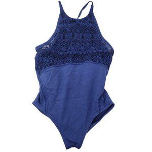 Ivivva Size 6 Navy Girls Navy Blue Aztec Design Bodysuit‎